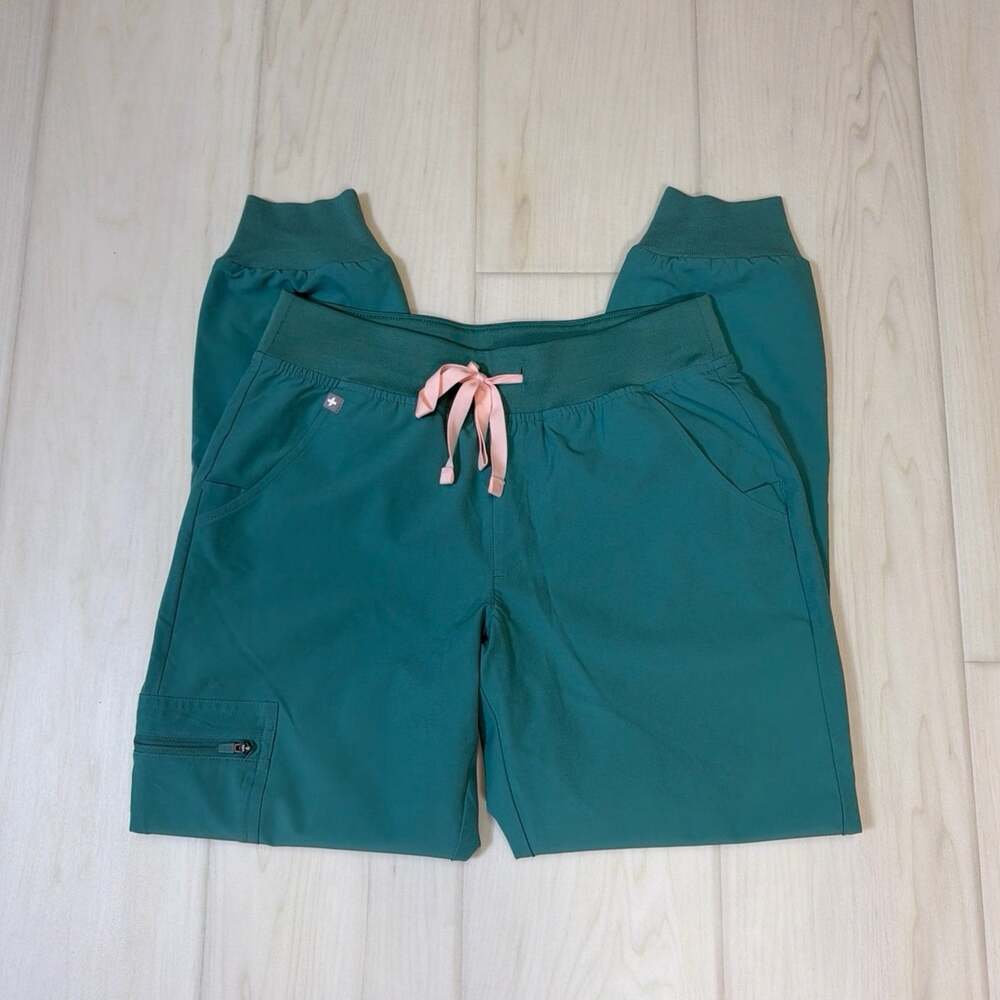 FIGS FreeX Zamora Jogger Scrub Pants Eucalyptus Teal XS Petite